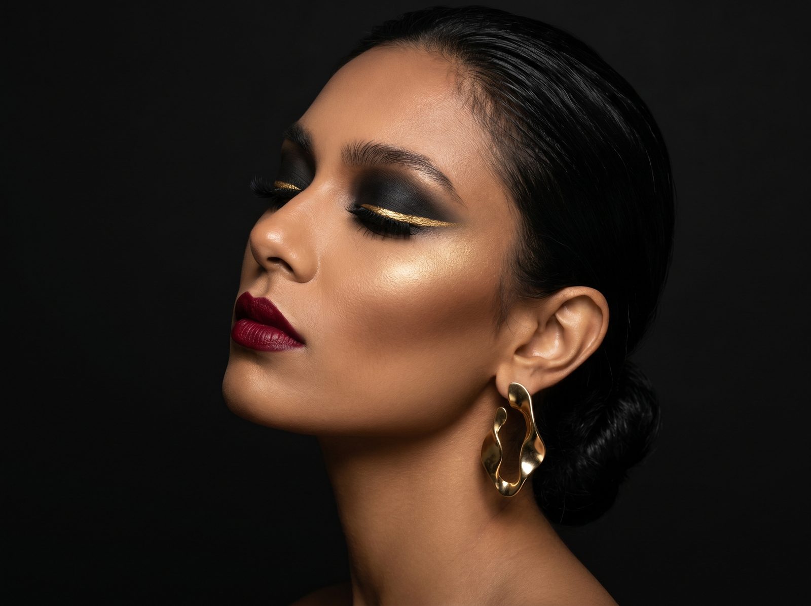 Avant-garde editorial beauty portrait
